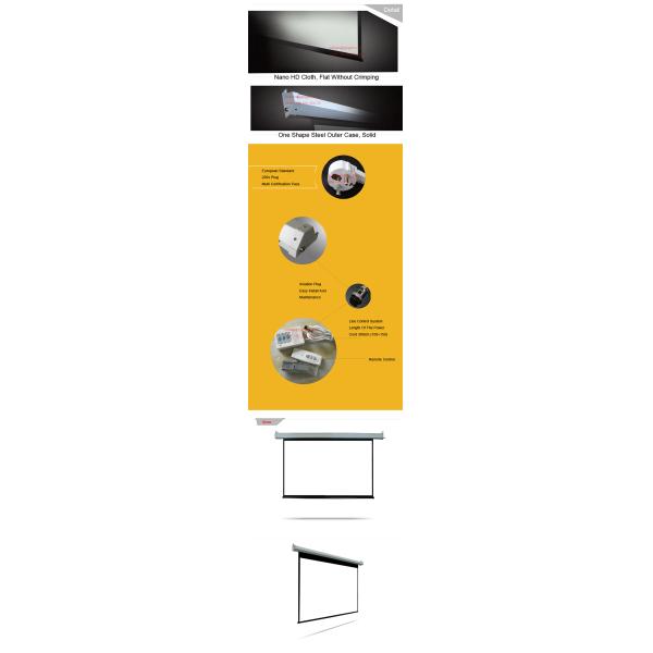 120" 16:9 motorized electric projection projector screen HD 3D TV home theater matte white