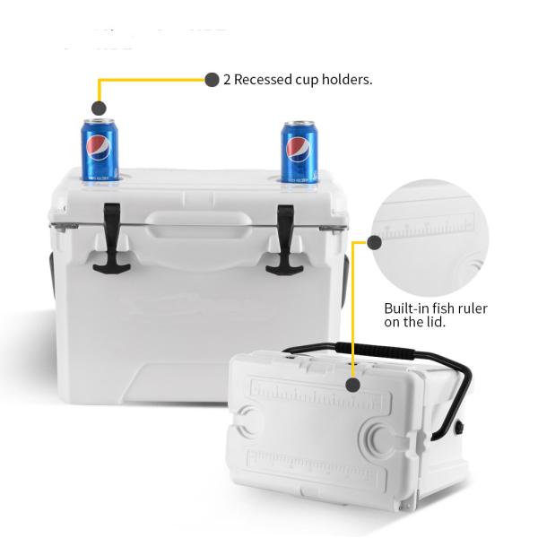 Hard Rotomolded Ice Box Cooler Outdoor 25QT Picnic Fishing