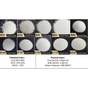 High Impact Resistance Ceramic Beads For Metal Blast Cleaning 125μM Easy To