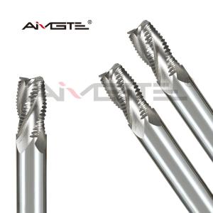4 Flute Carbide Roughing End Mill High Feed Serrated End Mill h6 For Steel /
