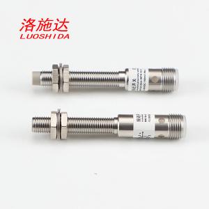 China 70mm M8 Cylindrical Sensor Proximity Inductive Switch With M12 4 Pin Plug Connector on sale