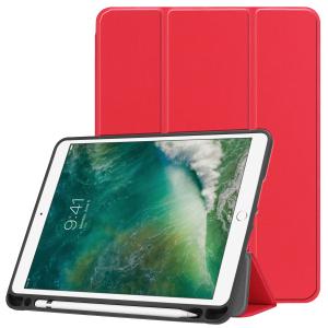 iPad 9.7 2018 Case with Built-in Apple Pencil Holder, Soft TPU Back Cover for