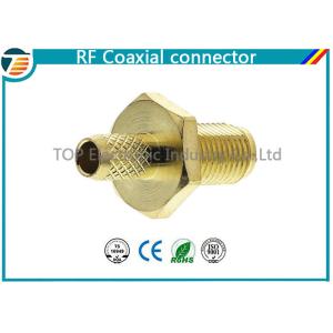 Female Bulkhead Coaxial Connector 50 Ohms for 1.13mm / 1.32mm / 1.37mm Cable