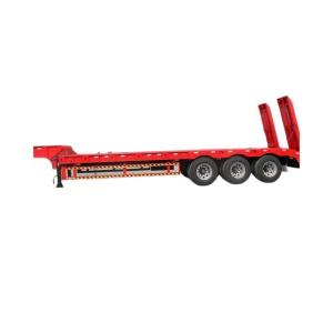 China Easy Oversized Loading Heavy Equipment Lowbed Trailer with Hydraulic Ramps on sale