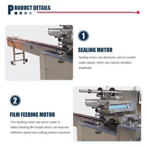 Temperature Control Crackers Biscuit Film Auto Packing Machine With Counting