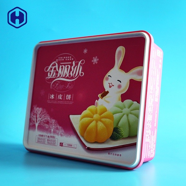 PP Plastic IML Box L25.7 * W21.3 * H6.9 480g Cake Dry Fruit Packing