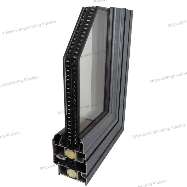 Two Cavity Aluminum Alloy System Windows 1m Triple Double Glass 1.8mm Profile