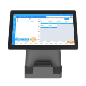 Barcode Pos System Terminal Dual Screen With 80mm Printer