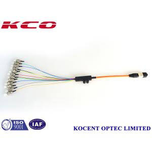 OM1 62.5 OM2 50/125 MPO To 12 ST Fiber Optic Breakout Cable Multimode Long