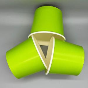Factory price food grade paper ice cream green ice cream round cup PET round lid