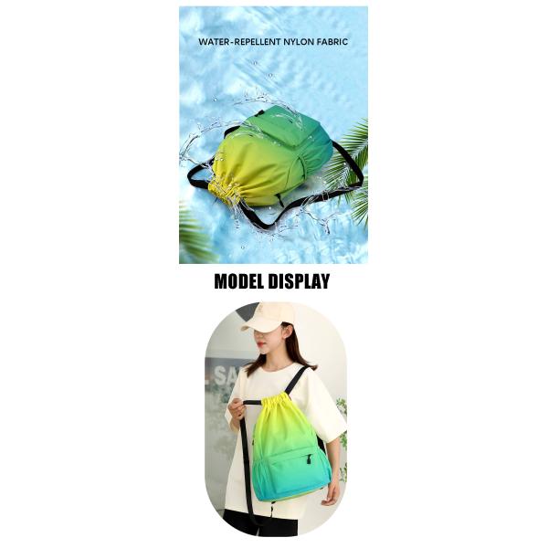 Multifunction Large Strong Drawstring Design Backpack For Travel Sport Yoga Swimming