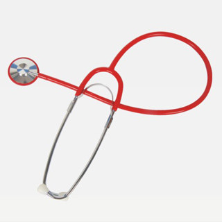 Red Aluminium Alloy Single Chestpeice Professional Stethoscope With Plastic Ring