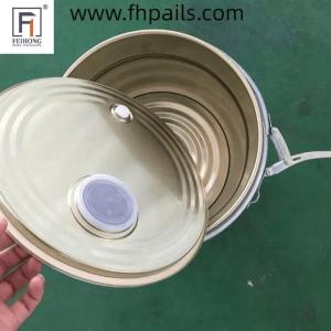 Customized White Gold Phenolic Lined Solvent Bucket with Printing
