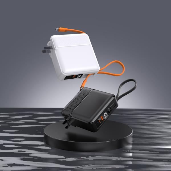 Small and Lightweight Power Bank with Type-C Input Interface and Digital Display