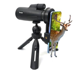 12X55 Monocular Telescope With Smartphone Adapter Tripod For Bird Watching Star