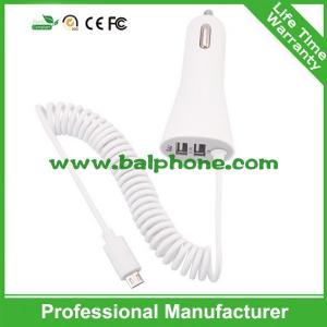 4.2a unique usb car charger dual usb with cable
