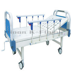 Quality Foldable One Shake Multi Function Hospital Bed Four Wheels for sale