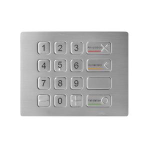 Updated Stainless Steel Metal Keypad With Bliand Dot for ATM Application in IP67