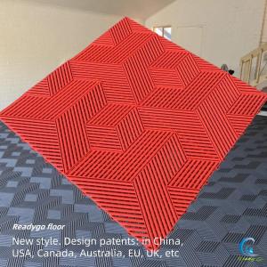 Black Interlocking Tiles Garage 18mm Rigid Plastic Garage Floor Tile