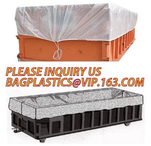 Large durable drawstring dumpster container liner for garbage disposable,dump