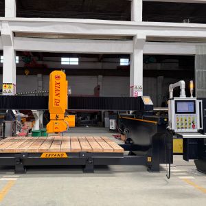 4-Axis CNC Stone Cutter with High Precision Linear Guide and 0-85° Worktable