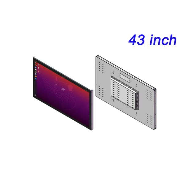 43 Inch Industrial Waterproof IP65 Panel Mount Screen VESA Mountable Computer All in One