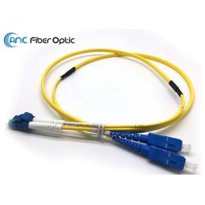 Flat Duplex Optical Fiber Patch Cord LSZH SM OS2 2.0mm LC-SC 1M Easy To Strip