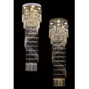 K9 Crystal Chandelier Modern Flush Mount Crystal Light Spiral Ladder Luxury