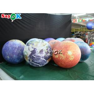 LED Huge Hanging Inflatable Lighting Decoration Eight Planets PVC Material