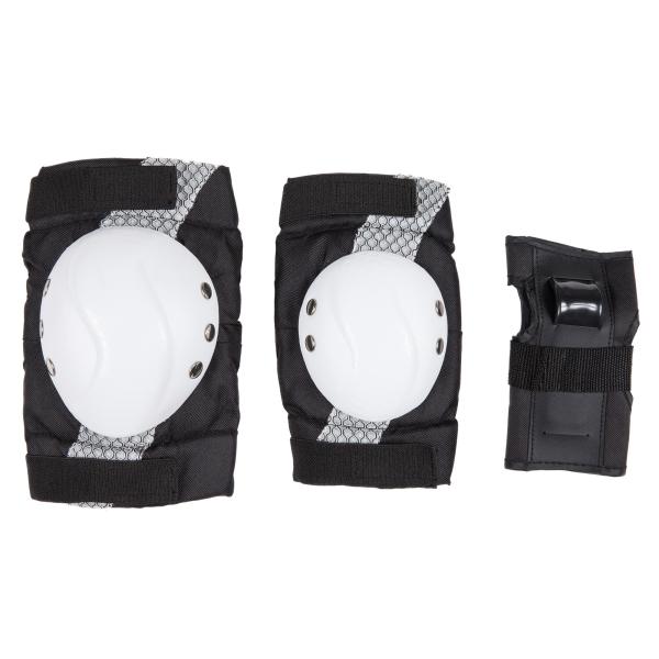 Quality Black White Roller Skating Protective Gear Knee Pads Elbow Pads and Wrist Guards for sale