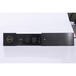 100-240V Power Conference Table Top Desktop Electrical Outlet RJ45 Cat6 Port