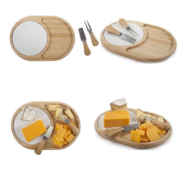 Sustainable Multifunctional Large Bamboo Cutting Board With Containers for