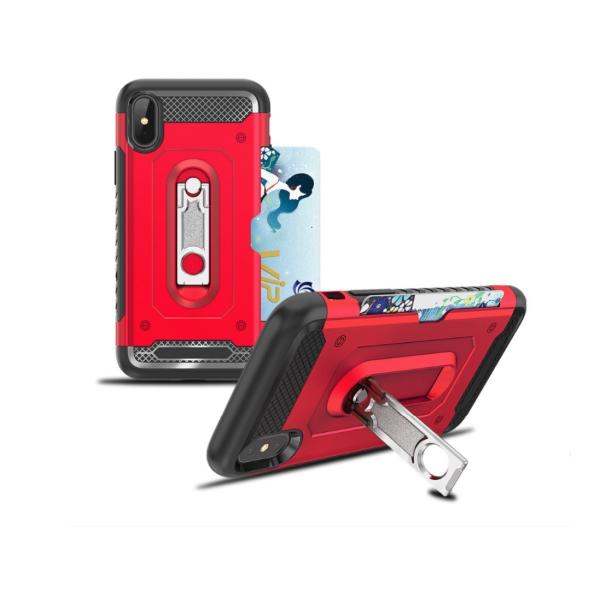 Quality 2 in 1 PC+TPU Color Red Black Kickstand Armor Case Back Cover For LG V30 V30PLUS V35 Q6 Q8 G7 Huawei Mate10 lite P Smart for sale