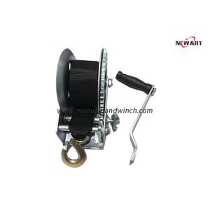 Heavy Duty Single Hobbing Gear Cable Hand Winch With Strap 1000lb Lifting