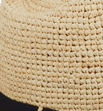 Raffia Bound-Edge Fedora