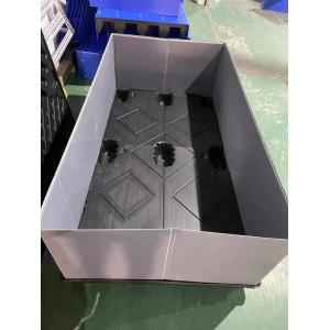 Rectangular Gray Plastic Foldable Box Coaming Corona Carton