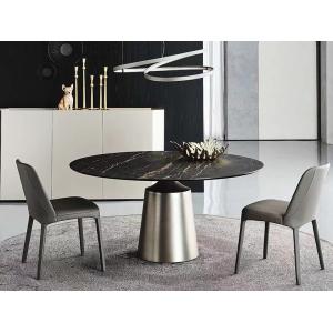 High Quality Price Brass Leg Marble Top Dining Table Set 6 Seater Chair Modern