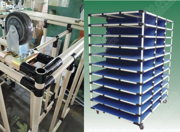 Rotational Lean Tube Steel Pipe Joints For Pipe Rack System Vertical Angle Joint