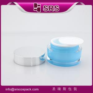 Wholesale J023 round acrylic cream jar ,cosmetic jar painting color from china suppliers