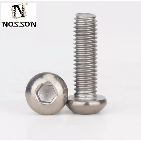 Galvanized Coating Finish Surface Titanium Pan Head Screw with Nylon Patch and Self Locking Button Customized GR5/TC4