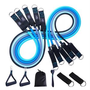 Wholesale Natural Latex Fitness Training Gradient Blue 150LBS Resistance Exercise Tubes from china suppliers