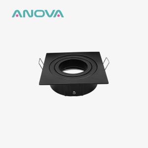 Square Tilted Downlight Frame Glare Reduction MR16 Downlight Housing