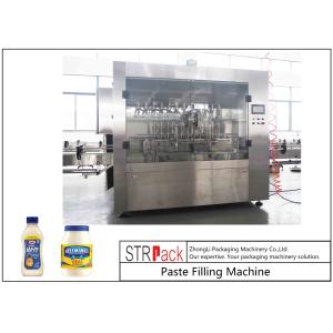 Customized Mayonnaise / Ketchup Filling Machine , High Viscosity Piston Filler