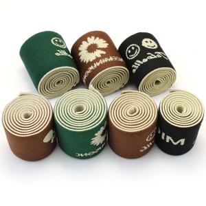 4cm nylon polyester waistband underwear custom logo knitted elastic jacquard