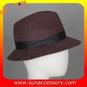 T8981177 Sun Accessory customized fashion winner 100% wool felt fedora hats,