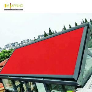 WaterProof SunProof Retractable Roof Awning Steel Transparent External