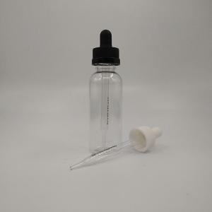 Transparent Black Customize Glass Plastic Dropper Bottles for Packaging