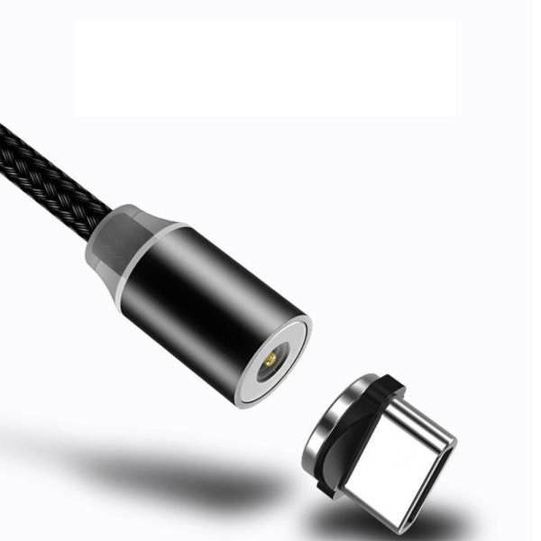 1.2M 3 In 1 USB Magnetic Charging Cable Aluminum Alloy Housing Lightning Type C