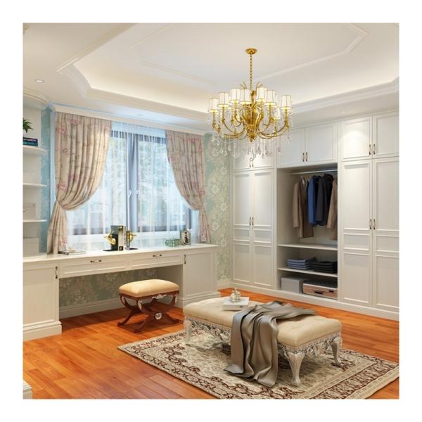 end Home Furniture White Lacquer Shaker Style Design Cabinet Closet with MR HDF