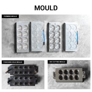 PLC Touch Screen Control Plastic Lid Forming Machine With Safety Cover 15-35